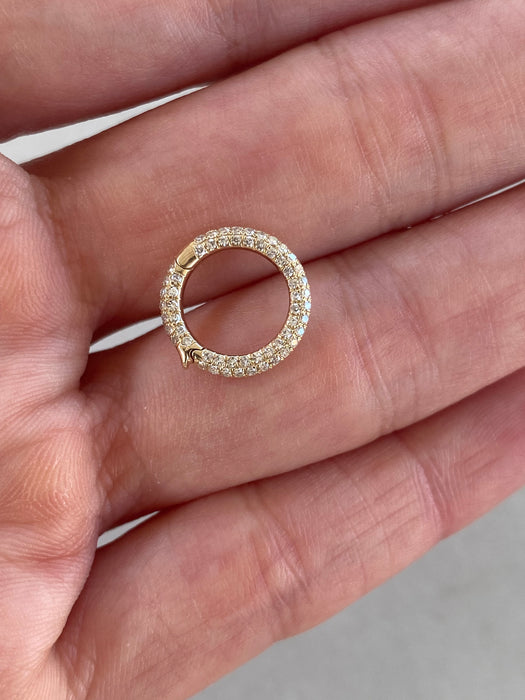 14K Diamond Connector Charm