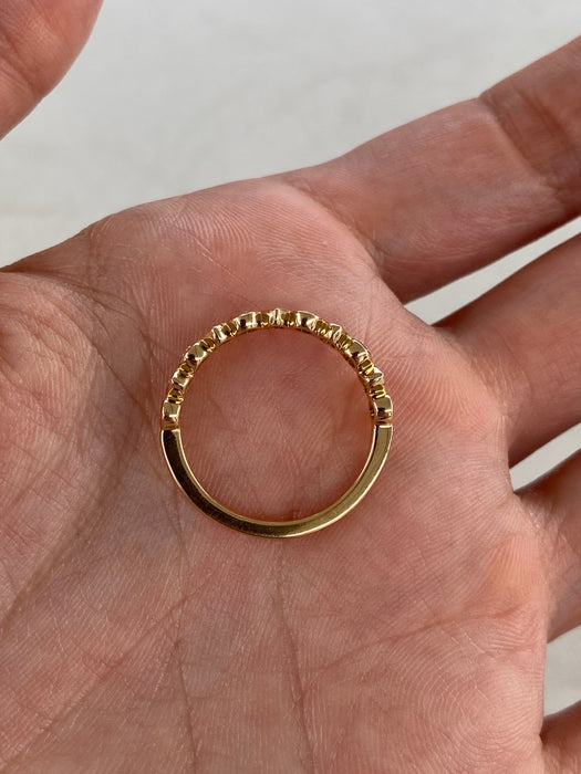 14K Gold Pear Lab Diamond Stacker Ring