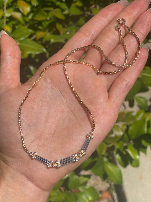 18k platinum diamond necklace 16.5”