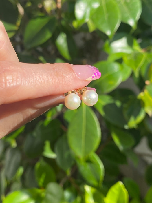 14k pearl stud earrings