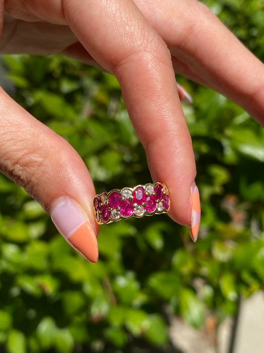 18k ruby diamond ring size 5.75