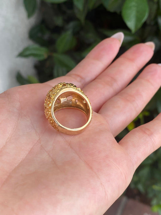 14k flower bombe ring size 5