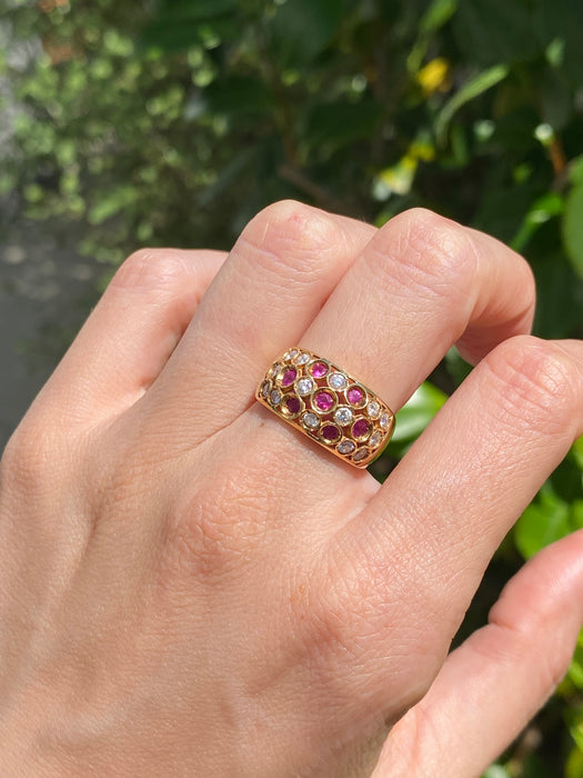 18k ruby and diamond ring size 5.75