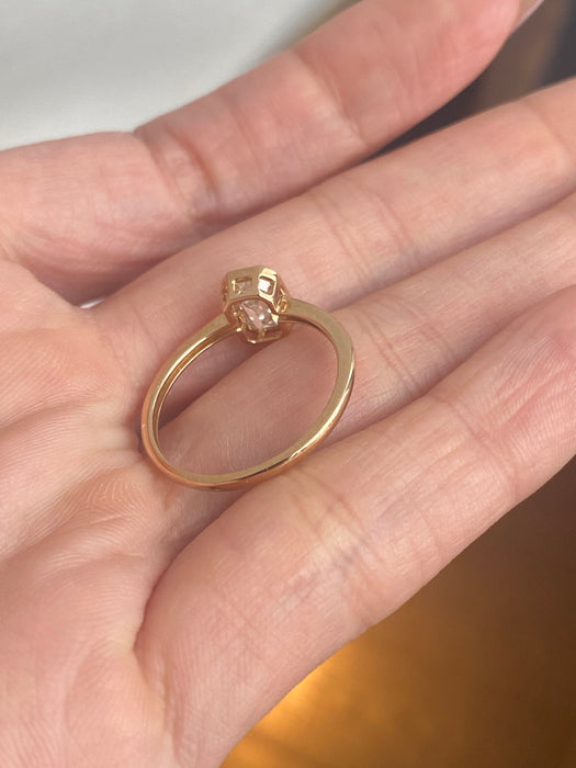 10k 0.95 carat emerald cut lab diamond ring size 7