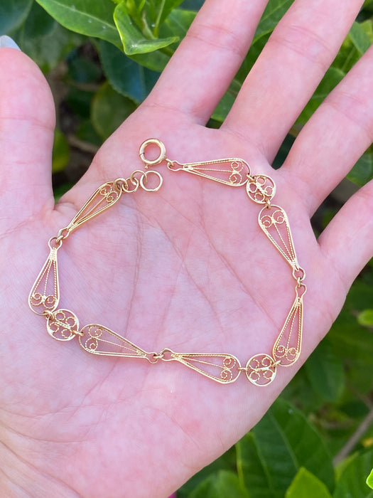 18k filigree design bracelet