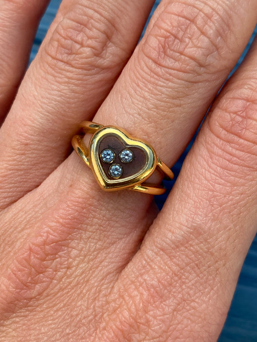 Vintage 18k Chopard Happy Diamonds Heart Ring