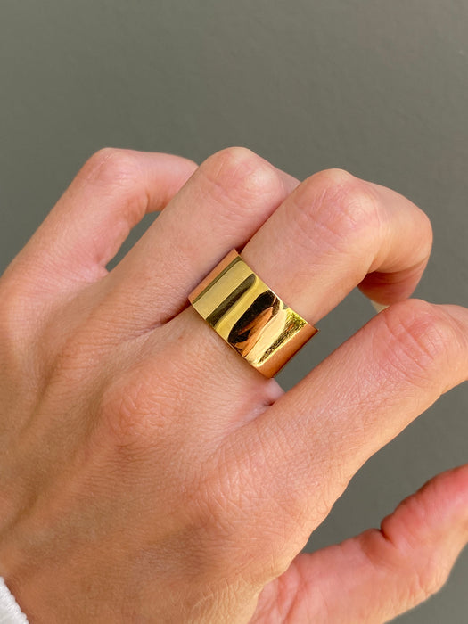 14K Blue Rhodium Blue Sapphire Cigar Band Ring (1.90 TCW)