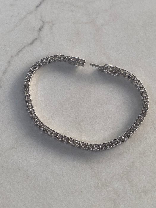 14K White Gold 7.8 TCW Lab Diamond Tennis Bracelet
