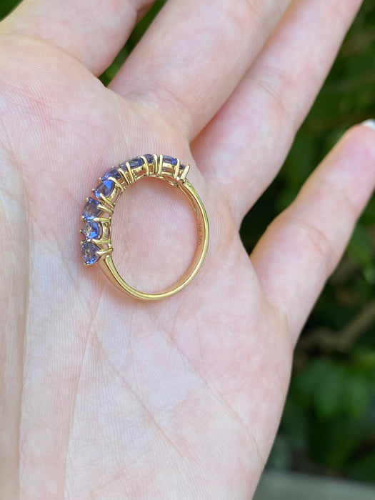 14k pear iolite ring size 6.5