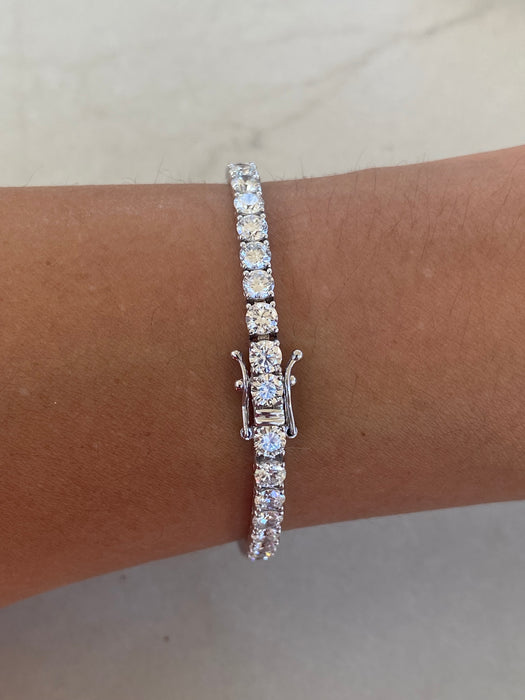 14K White Gold 9 Carat Lab Diamond Tennis Bracelet