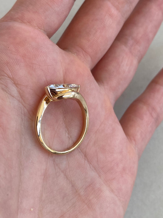 14K Gold 1.75 Carat Marquise Lab-Grown Diamond Ring