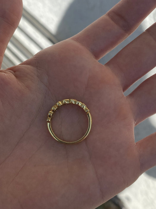 18k emerald and diamond ring size 6.75