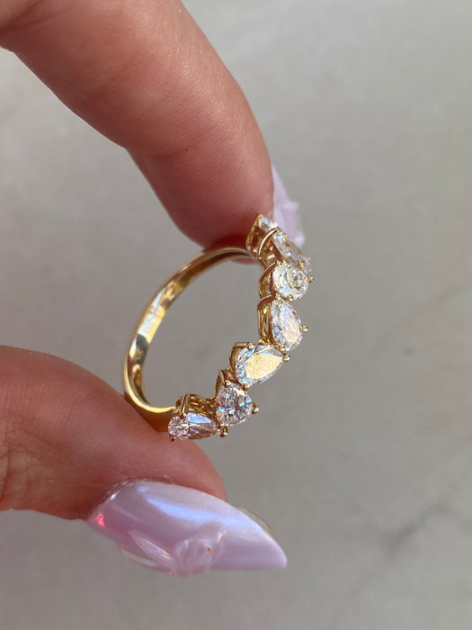 14K Gold 1.70 Carat Pear Lab Diamond Ring