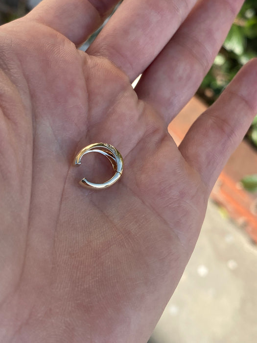 14k diamond ear cuff earring