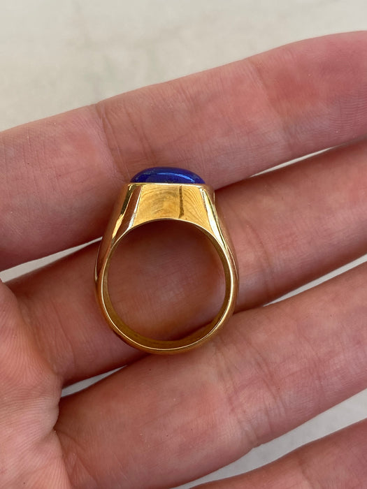 18K Lapis Lazuli Signet Ring