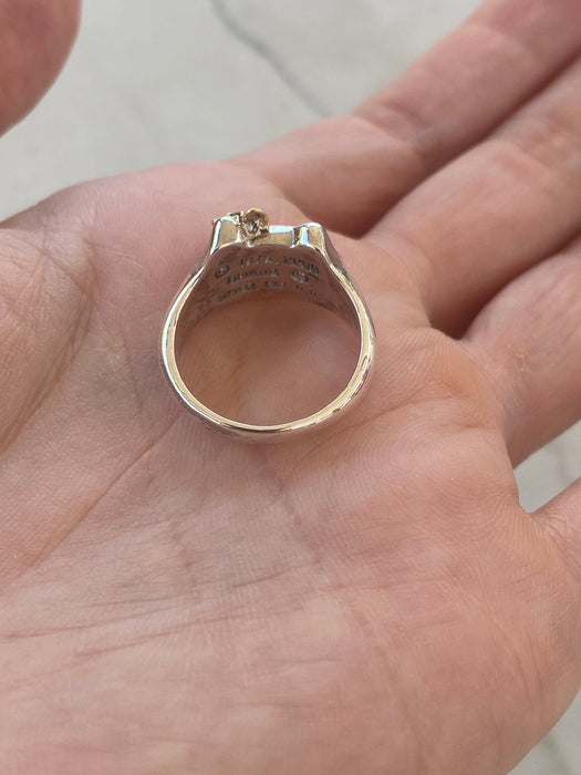 Vintage Sanrio Hello Kitty Sterling Silver & 18K Gold Diamond Ring