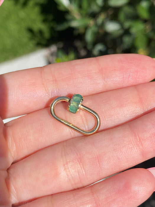 14K Gold Gemstone Clasps & Connectors – Diamond, Ruby, Sapphire, Emerald Carabiners & Heart Links
