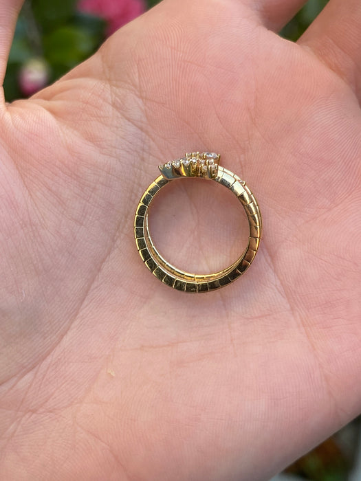 18k diamond triple bypass constellation ring by penny preville size 6.5