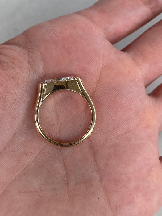 14K East-West Oval 1.22 Carat Lab Diamond Ring