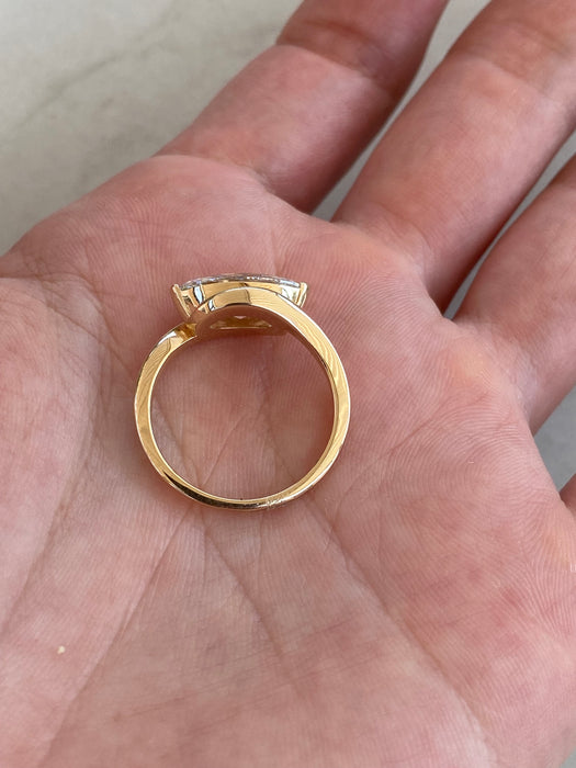 14K Gold 1.75 Carat Marquise Lab-Grown Diamond Ring