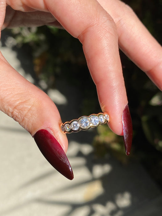 18k 1 carat bezel set diamond ring size 6