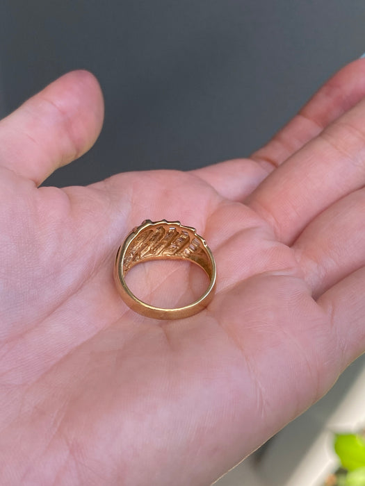 18k diamond baguette ring size 6.75