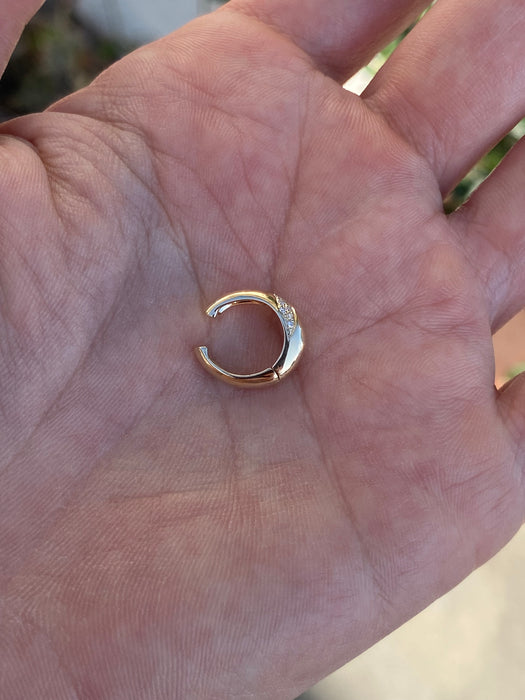 14k diamond ear cuff earring