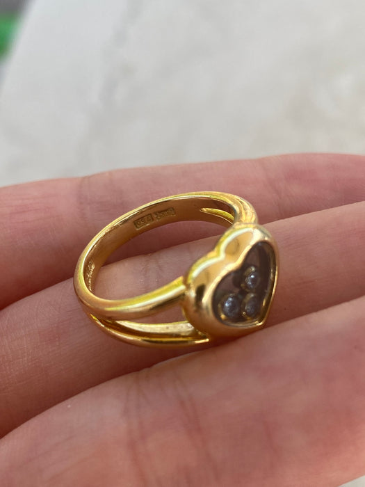 Vintage 18k Chopard Happy Diamonds Heart Ring