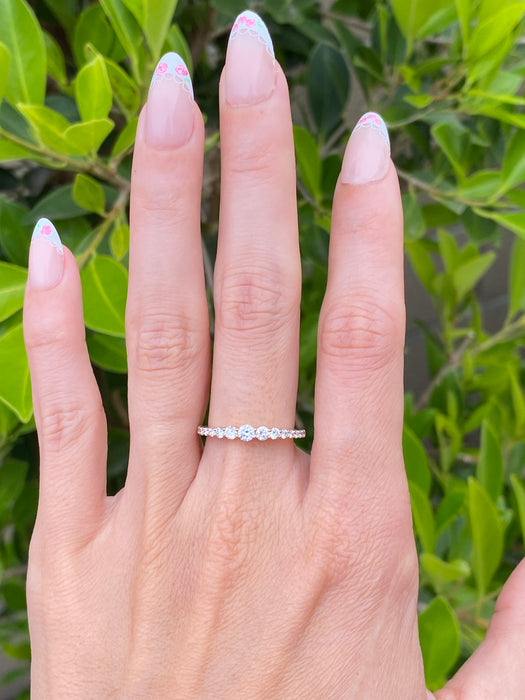 14K Gold Round Lab Diamond Stacker Ring