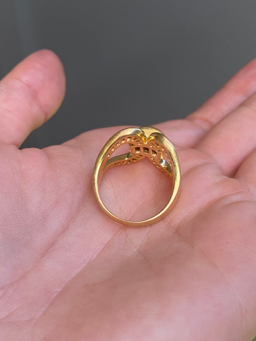 18k diamond baguette ring size 8