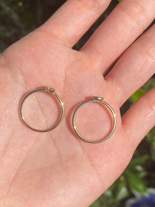 14k diamond letter u ring size 6.5