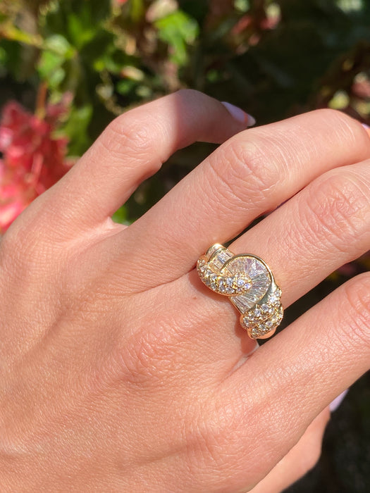 18k 1.21 tcw baguette diamond ring size 6.5