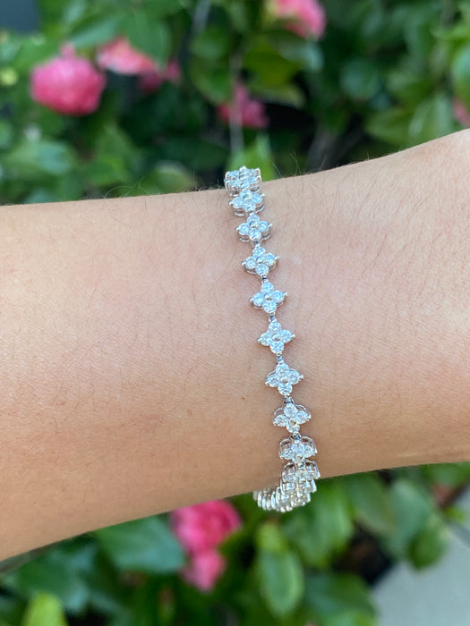 Platinum 850 3 carat diamond tennis bracelet