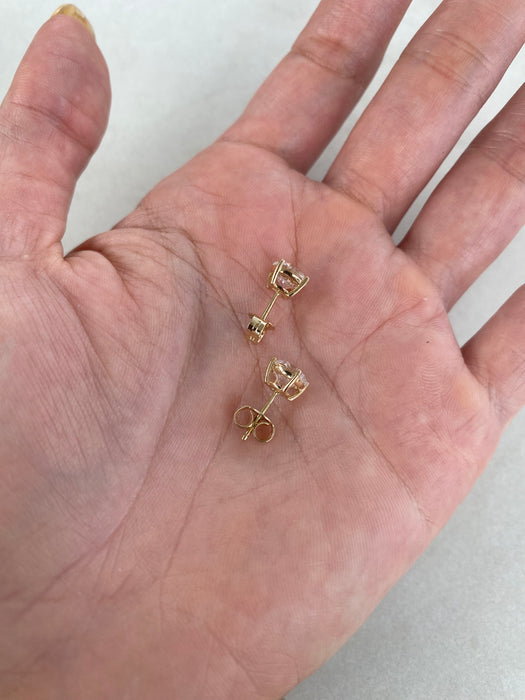 14K Yellow Gold Lab Diamond Stud Earrings – 2.0 CTW