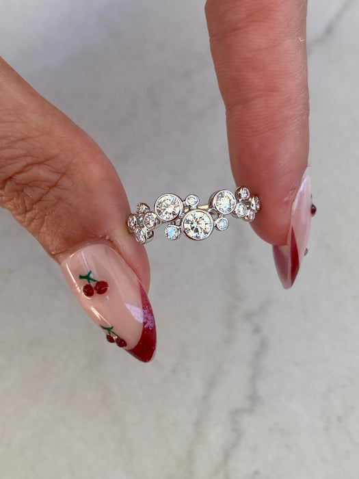 Vintage Platinum 950 Natural Diamond Bezel-Set Ring | 0.78 CTW | Size 6.25