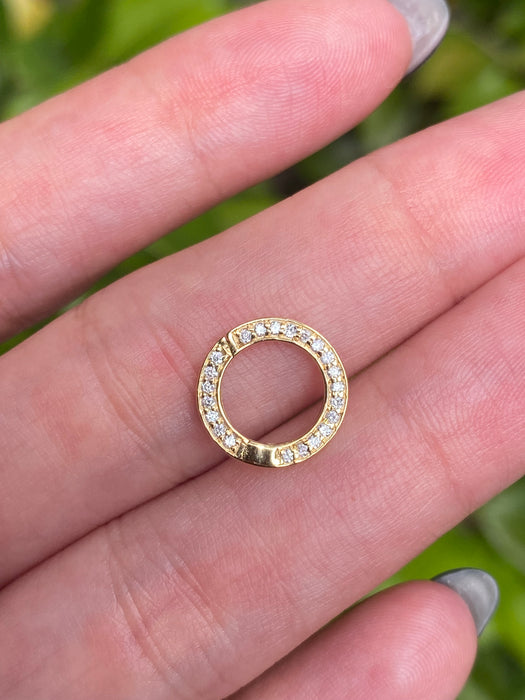 14k solid charm connector