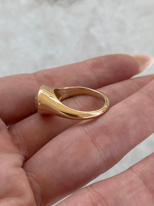 14K Gold 3.31 Carat East-West Step-Cut Pear Lab Diamond Ring