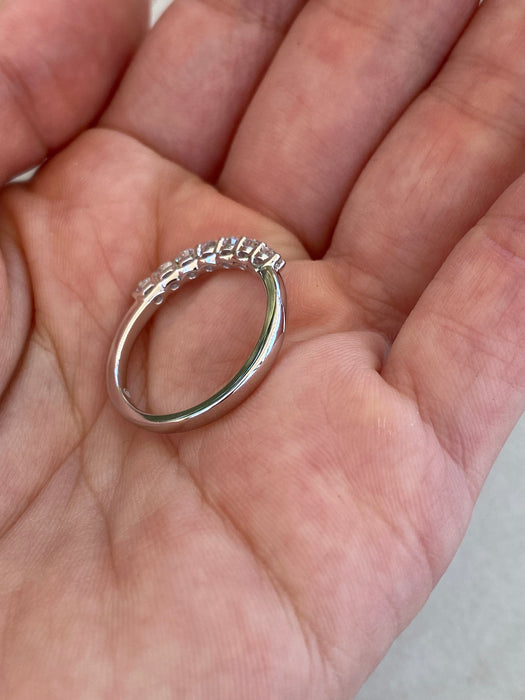 14K White Gold Lab Diamond Seven-Stone Stacker Ring