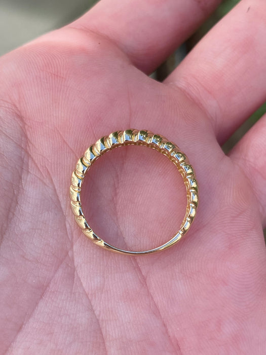 14k croissant ring size 8