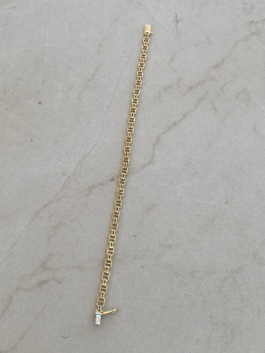 14K Gold Diamond Buckle Bracelet