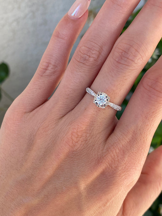 14K White Gold Lab Diamond Ring