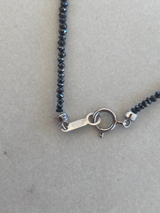 Vintage Platinum 850 Black Diamond Necklace | 15.85 Carat Natural Black Diamonds