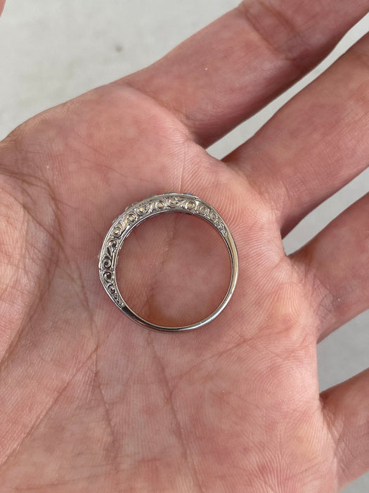 Antique French Platinum 850 French Cut Diamond Ring — Circa 1910