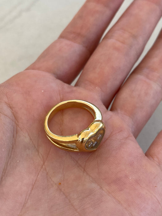 Vintage 18K Chopard Happy Diamonds Heart Ring