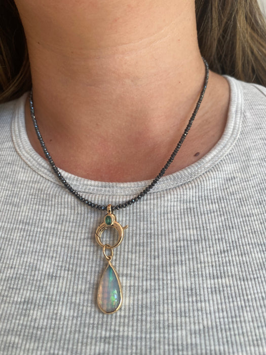 14K Double-Sided Emerald Lobster Clasp