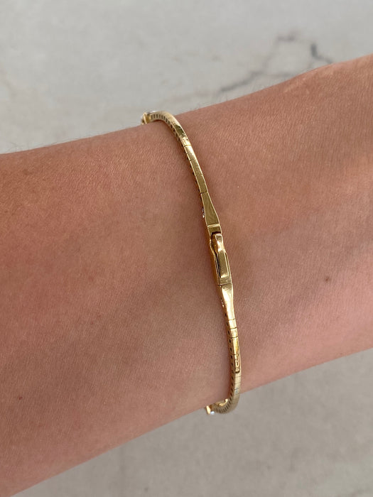 14K Flexible Pear Lab Diamond Bangle Bracelet – 5 CTW