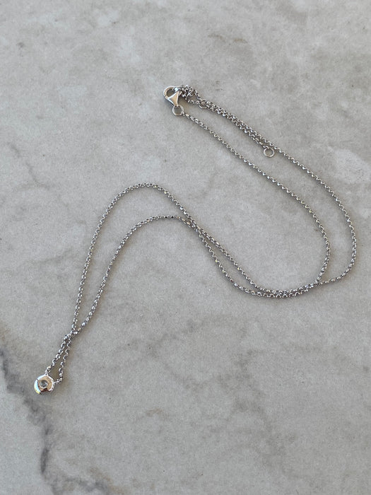 14K White Gold Lab Diamond Necklace
