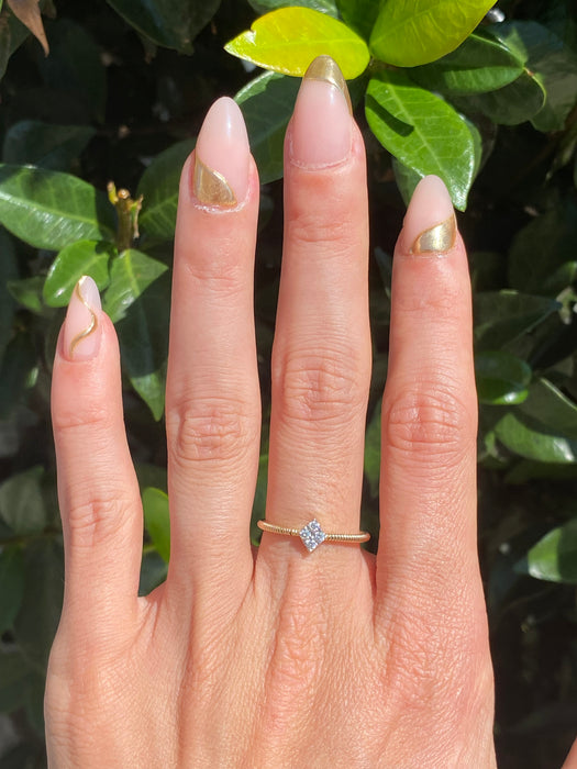 14k diamond coil ring size 6.5