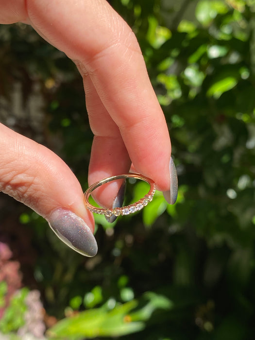 14k bezel diamond ring size 7