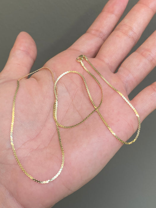 14k 18” serpentine necklace chain